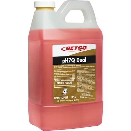 Betco Quat-Stat 5 Disinfectant - FASTDRAW 44, 67.6 fl oz (2.1 quart) Pleasant Lemon, Yellow, 4 PK BET3554700